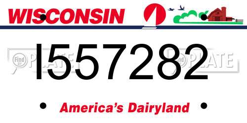 I557282 Wisconsin License Plate