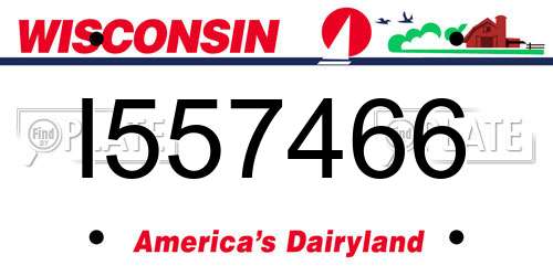 I557466 Wisconsin License Plate