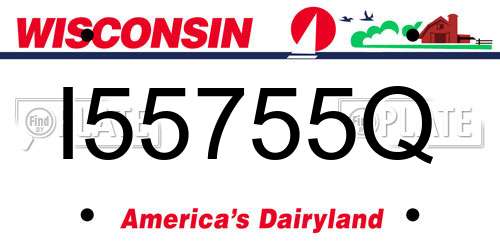 I55755Q Wisconsin License Plate