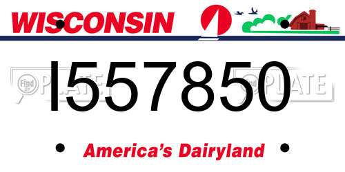 I557850 Wisconsin License Plate