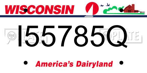 I55785Q Wisconsin License Plate