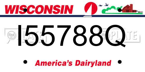 I55788Q Wisconsin License Plate