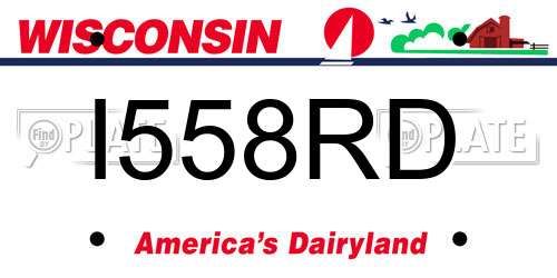 I558RD Wisconsin License Plate