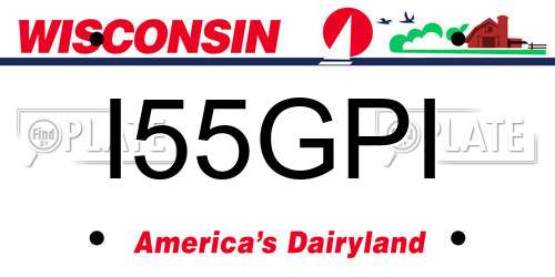 I55GPI Wisconsin License Plate
