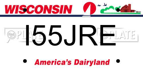 I55JRE Wisconsin License Plate