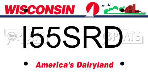 I55SRD Wisconsin License Plate