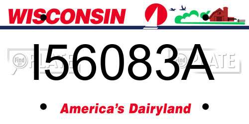 I56083A Wisconsin License Plate