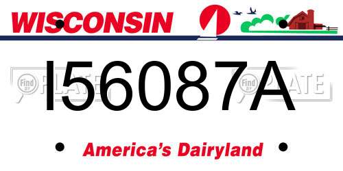 I56087A Wisconsin License Plate