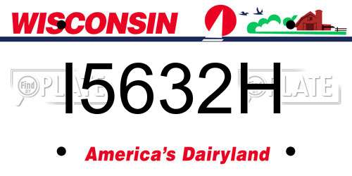 I5632H Wisconsin License Plate