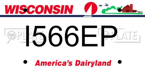 I566EP Wisconsin License Plate