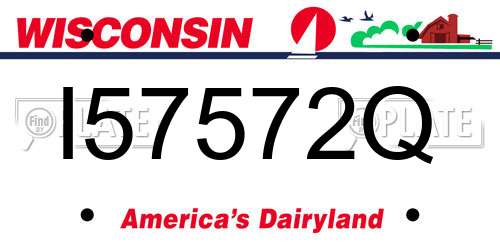 I57572Q Wisconsin License Plate