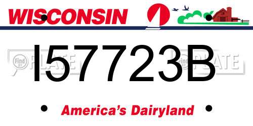 I57723B Wisconsin License Plate