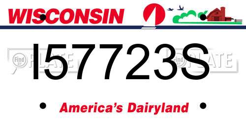 I57723S Wisconsin License Plate