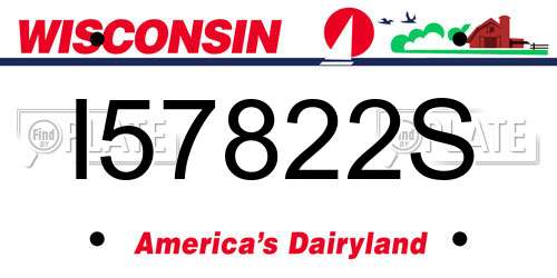 I57822S Wisconsin License Plate