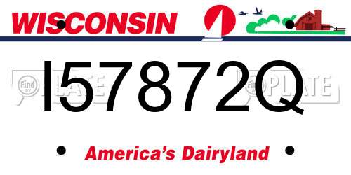 I57872Q Wisconsin License Plate