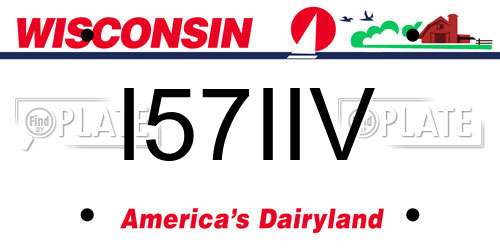 I57IIV Wisconsin License Plate