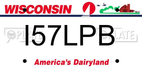 I57LPB Wisconsin License Plate