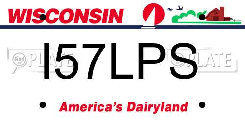I57LPS Wisconsin License Plate