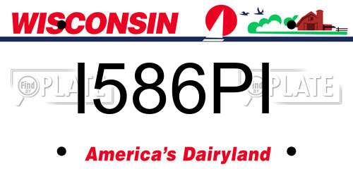I586PI Wisconsin License Plate
