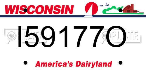 I59177O Wisconsin License Plate