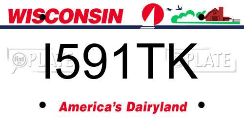 I591TK Wisconsin License Plate