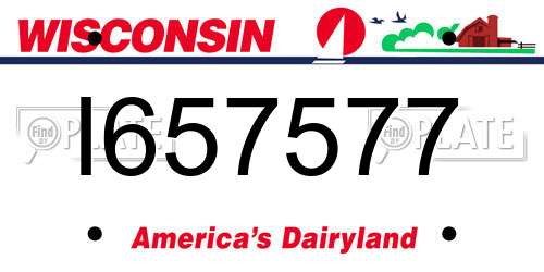 I657577 Wisconsin License Plate