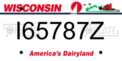 I65787Z Wisconsin License Plate