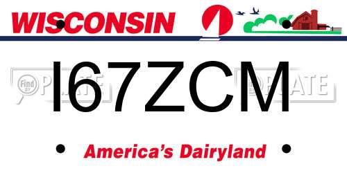 I67ZCM Wisconsin License Plate