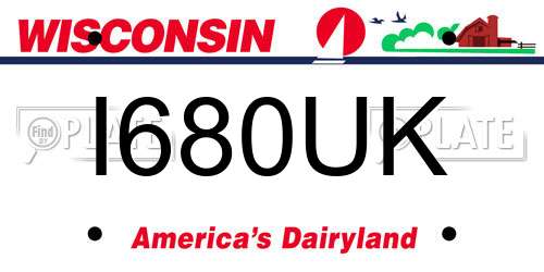 I680UK Wisconsin License Plate
