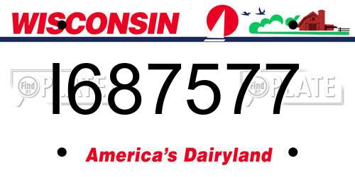 I687577 Wisconsin License Plate