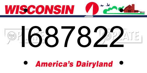 I687822 Wisconsin License Plate
