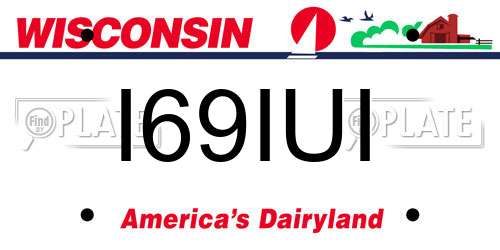 I69IUI Wisconsin License Plate