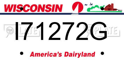 I71272G Wisconsin License Plate