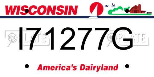I71277G Wisconsin License Plate