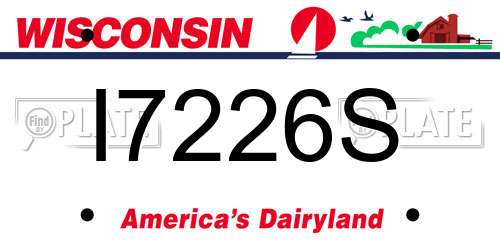 I7226S Wisconsin License Plate