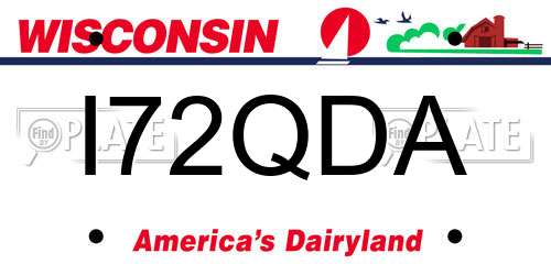 I72QDA Wisconsin License Plate