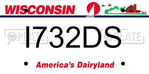 I732DS Wisconsin License Plate