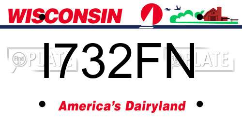 I732FN Wisconsin License Plate