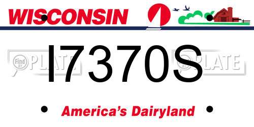 I7370S Wisconsin License Plate