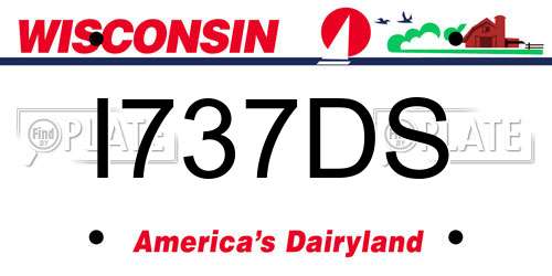 I737DS Wisconsin License Plate