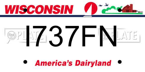 I737FN Wisconsin License Plate