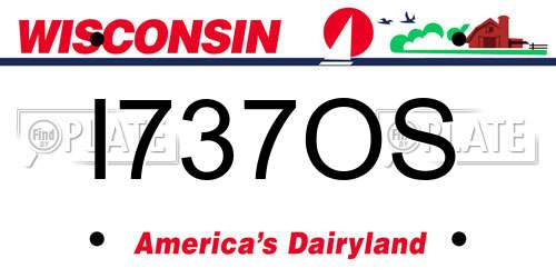 I737OS Wisconsin License Plate
