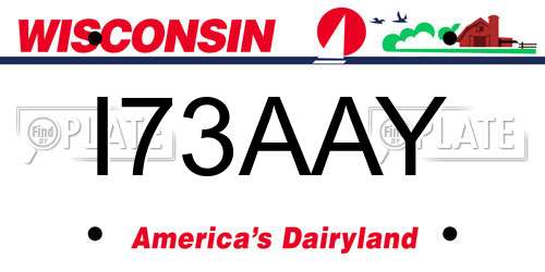I73AAY Wisconsin License Plate