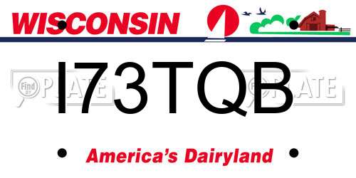I73TQB Wisconsin License Plate
