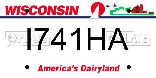 I741HA Wisconsin License Plate