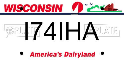 I74IHA Wisconsin License Plate