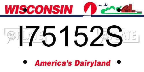 I75152S Wisconsin License Plate