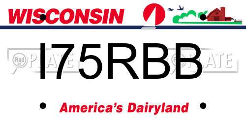 I75RBB Wisconsin License Plate
