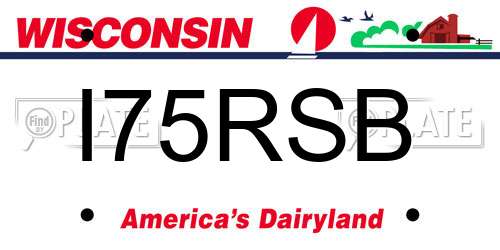 I75RSB Wisconsin License Plate