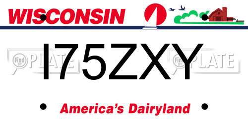 I75ZXY Wisconsin License Plate